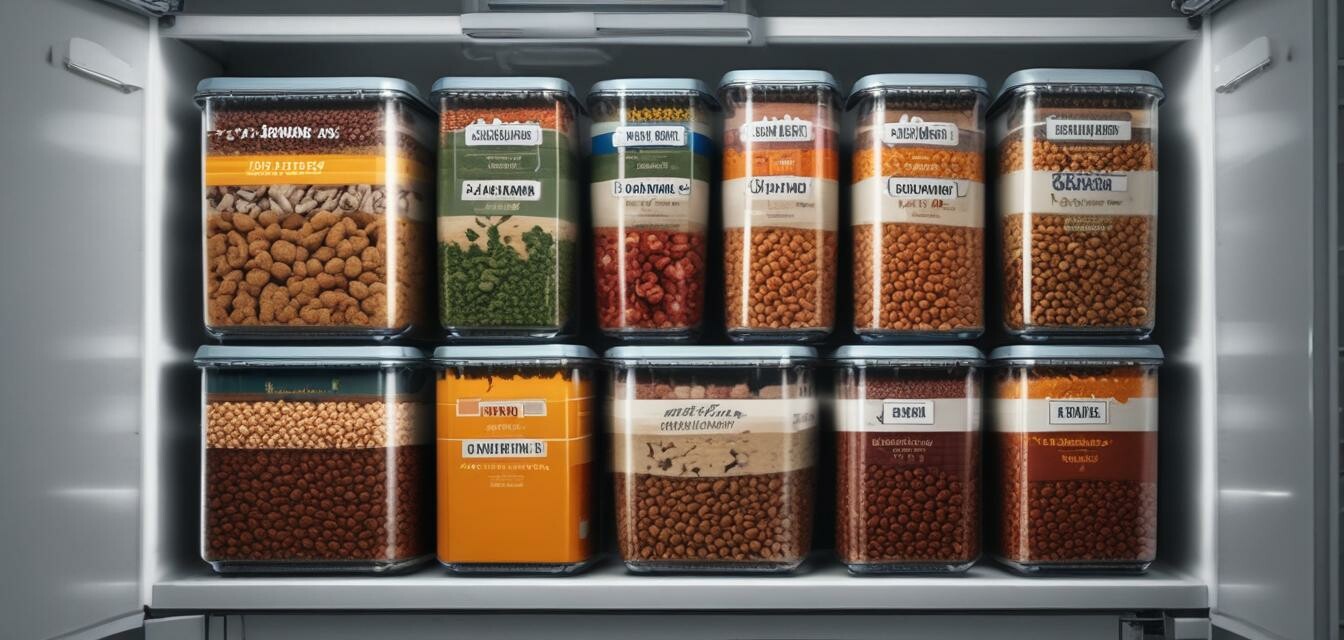 Storing homemade dog food in refrigerator